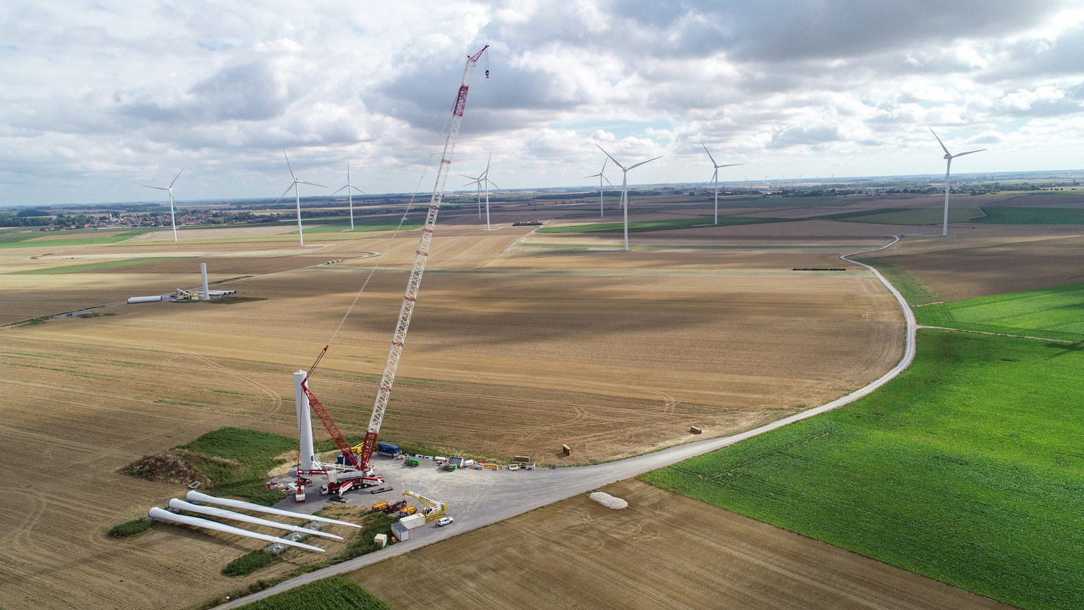 Construction du parc éolien Avesnes II - ESCOFI